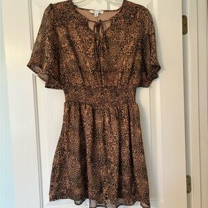 She + Sky Brown Leopard Mini Dress